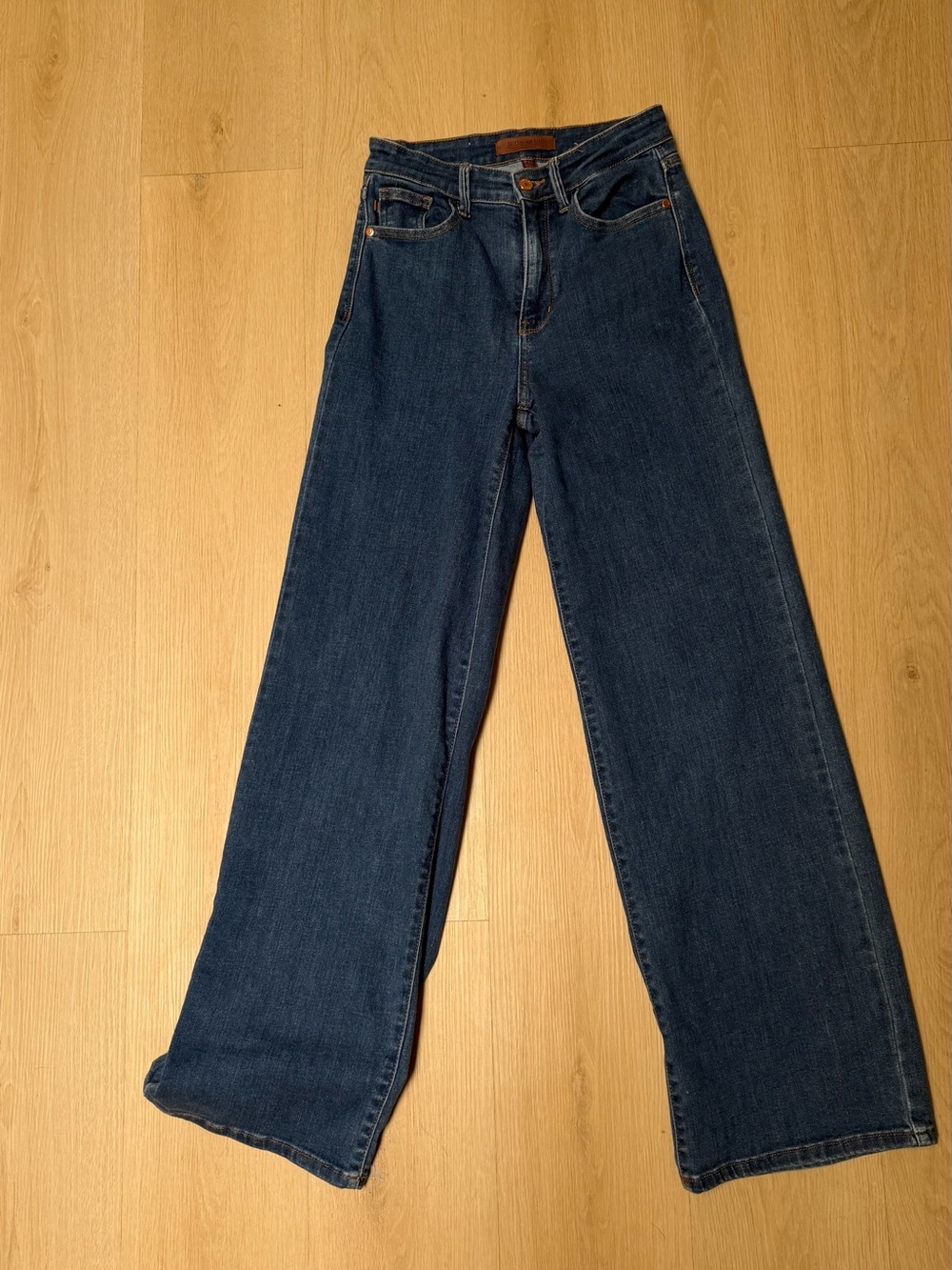 Judy Blue Dark Indigo Wide-Leg High Rise Jeans